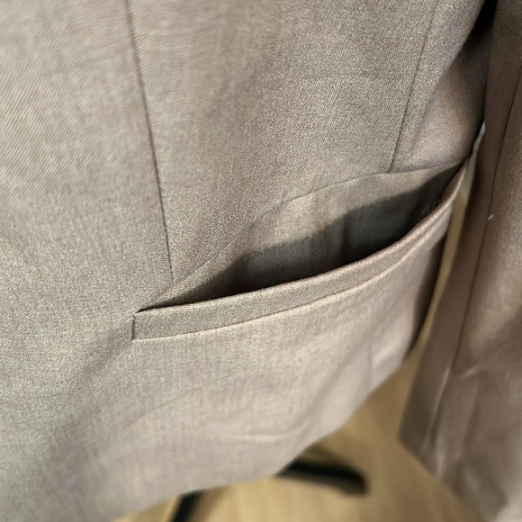 Calvin Klein Tan 2 button Blazer Jacket With Pockets Size 12 - Picture 5 of 10